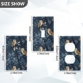 thumbnail image 7 of Yayeee Blank Wall Plate Cover 1-Gang 4.5"x2.7" Home Unused Decorative Outlet, Blue Cartoon Owl Pattern, 7 of 7