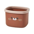thumbnail image 3 of Small Trash Can with Lid, Mini Trash Can for Bathroom, Office and Bedroom, Small Bathroom Garbage Can with Swing Top, Compact Waste Basket for Desk, Dorm & Home, Brown - Xuniizn, 3 of 7