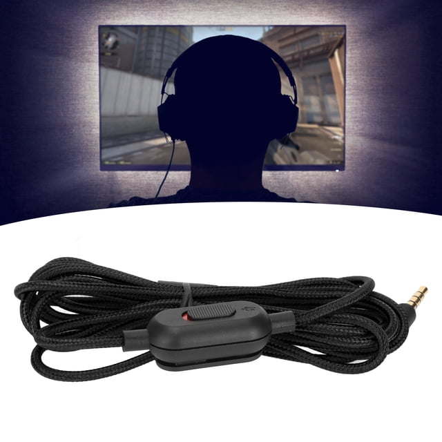 Cable Auxiliar de Audio de Repuestro, G433 G233 Cable de Auriculares Para Juegos Cable Auxiliar de Repuesto Con Control de Volumen de Silencia en Línea parauriculares Pro