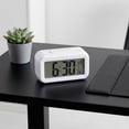 thumbnail image 2 of REGALWOVEN Small Digital Alarm Clock for Bedroom, Alarm Clocks with Big Numbers Display, Temperature, Snooze, 12/24H for Deep Sleepers White, 2 of 6