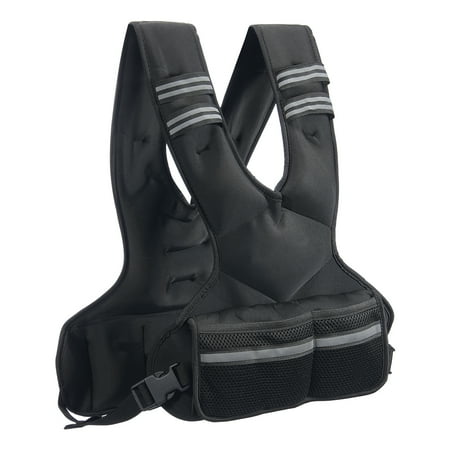 KFFKFF Weight Vest, Adjustable 11-20lb, Includes 6 Ironsand Weights, with Visibility Stripe, Ideal for Men & Women, Perfect for Fitness, Strength Training, and Running