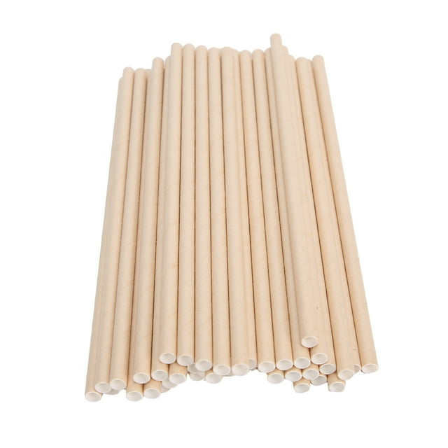Pajitas desechables, 50 pajitas de papel desechables para beber, pajita recta, pajita para beber, claridad notable Jadeshay A