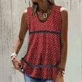 thumbnail image 2 of Birdeem Mode Femme Été Sans Manches Col en V Chandail Imprimé Blouse Décontractée, 2 of 5