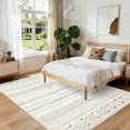 thumbnail image 3 of UERMEI 8'x10' Area Rugs for Living Room, Washable Rugs Boho Moroccan Area Rug Soft Neutral Geometric Bohemian Carpet Distressed Indoor Rug for Bedroom Dining Room Office Foldable Nonslip Rug, Brown, 3 of 8