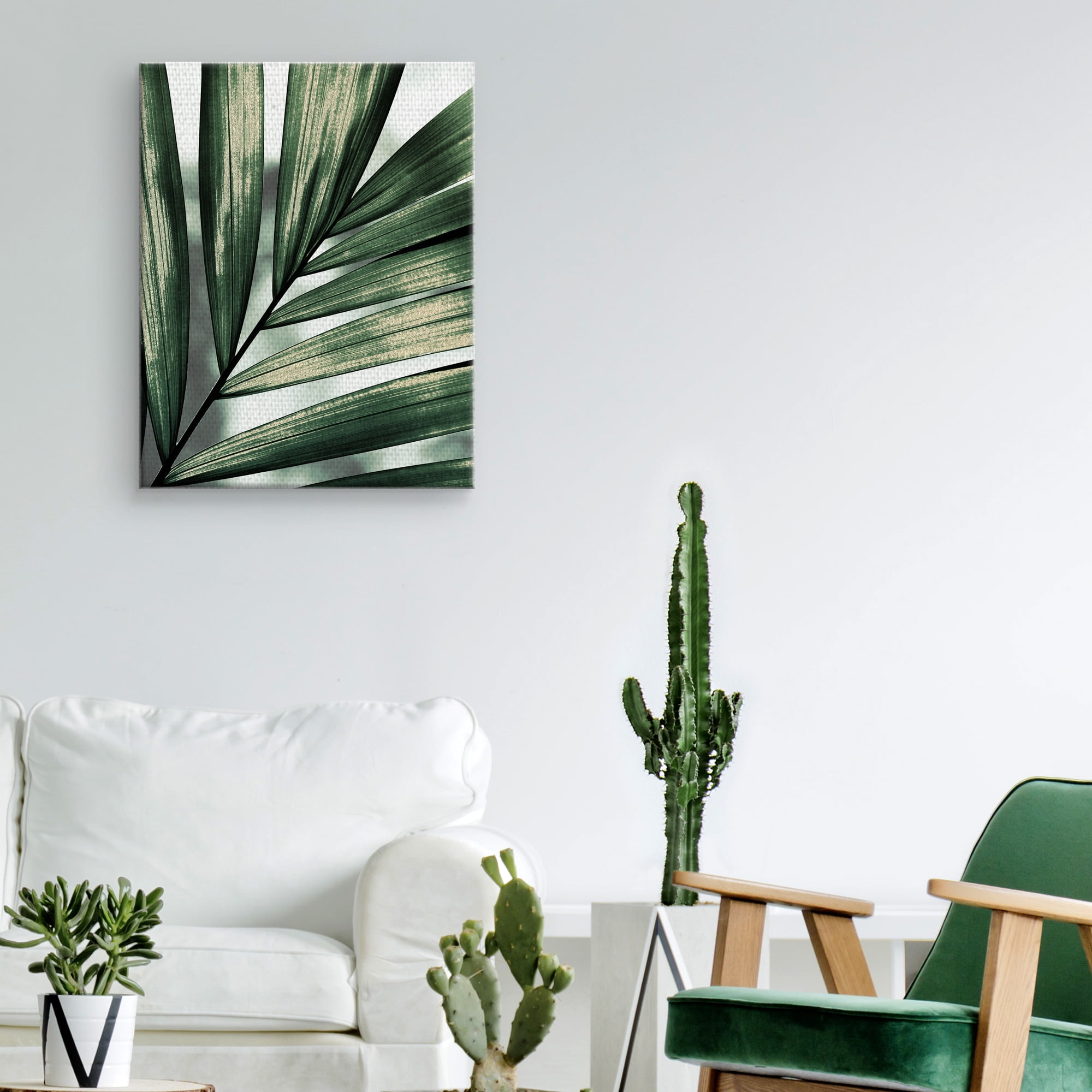 Masterpiece Art Gallery Palm Frond By Belle Maison Canvas Art Print 22" x 28"