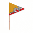 thumbnail image 1 of Bhutan National Flag Asia Country Toothpick Triangle Cupcake Toppers Flag, 1 of 3