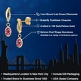 thumbnail image 2 of Gem Stone King 14K Yellow Gold Pink Mystic Topaz and Lab Grown Diamond Earrings for Women | 1.05 Cttw | Gemstone November Birthstone | Oval 6X4MM, 2 of 6