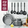 thumbnail image 3 of Granitestone Pro 13 Pc Set Pots and Pans Set Non Stick with Utensils, Hard Anodized Ceramic Cookware Set with Skillet, Diamond & Mineral Coating, Oven/Dishwasher Safe, Chalk, 3 of 11