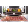 thumbnail image 5 of Unique Loom Krystle Penrose Rug Rust Red/Gold 5' 3" x 7' 9" Rectangle Floral Farmhouse Perfect For Living Room Bed Room Dining Room Office, 5 of 7