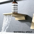thumbnail image 3 of Cerypsa Wall Mount Waterfall Bathtub Faucet, Single Handle Bathroom Sink Faucet,Brushes Gold, 3 of 7