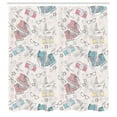 thumbnail image 2 of Ambesonne Colorful Shower Curtain, Grunge Halloween Birds, 69"Wx84"L, Multicolor, 2 of 4
