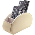 thumbnail image 4 of Organisateur de Télécommande en Cuir avec 5 Compartiments Spacieux (Noir+beige), 4 of 7