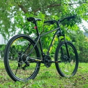 Hiland Aluminum Mountain Bike 21 Speeds MTB,Lock-Out Suspension Fork,27.5 inch Wheel,Mens Mountain Bike Bicycle, Black