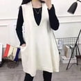 thumbnail image 6 of Women's Loose Swing Cute Oversized Knit Sweater Vest Fall Sweaters with Pockets Fashion Oversized Knitted Pullover Tops, 6 of 7