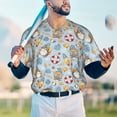 thumbnail image 4 of Fotbe Summer Time With Gnome Baseball Jersey Shirt for Men and Women, Casual Short Sleeves Button Down T-Shirt-3X-Large, 4 of 9