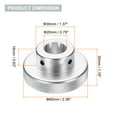 thumbnail image 2 of Uxcell Roue à Main en Alliage d'Aluminium 60mm OD 20mm Outil de Machine à Laver, Argent, 2 of 6
