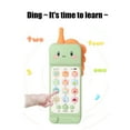 thumbnail image 4 of Dinosaur Cell Phone Toy Removable Soft Teether Case, Music & Adjustable Volume Play & Learn Pretend Phone, Preschool Holiday Birthday Gift (Green), 4 of 6