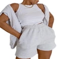 thumbnail image 3 of Shorts Unis pour Femmes, Pantalons Décontractés pour Adultes avec Poches Obliques, 3 of 4