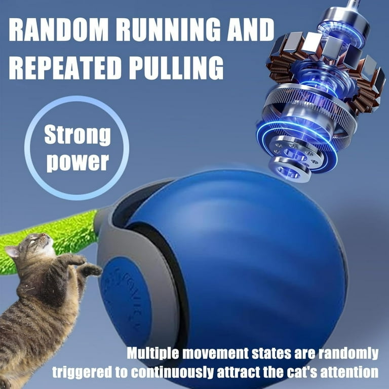 Speedy Tail 2.0, Speedy Tail kattenspeelgoed, interactieve kattenspeelgoedbal, automatisch bewegend kattenbalspeelgoed met verenstaart, USB oplaadbare slimme kattenspeelgoedbal(Orange Speedy Tail 2.0, Speedy Tail kattenspeelgoed, interactieve kattenspeelgoedbal, automatisch bewegend kattenbalspeelgoed met verenstaart, USB oplaadbare slimme kattenspeelgoedbal(Orange