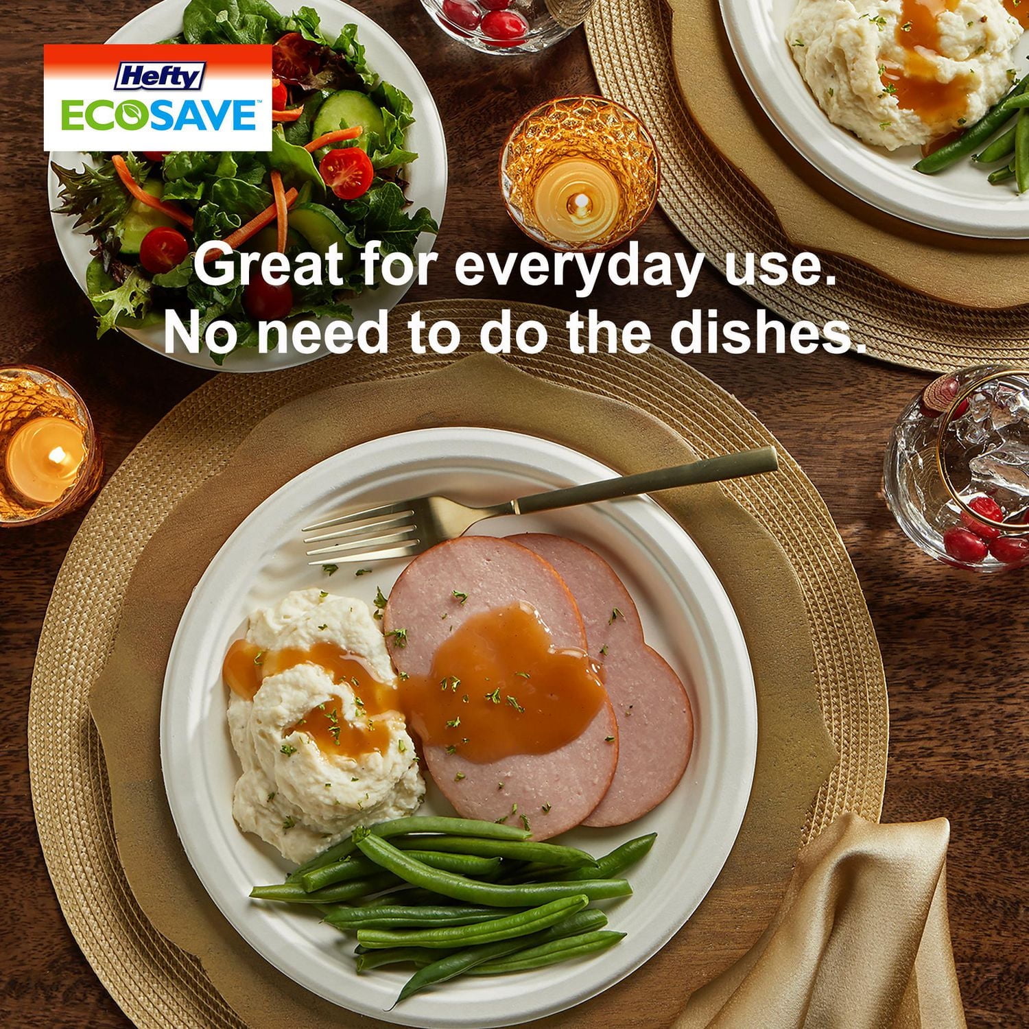 Hefty ECOSAVE 10" Dinner plates 20-count, Hefty ECOSAVE 10" Dinner plates 20-ct