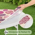 thumbnail image 5 of Pioneer Flower Floral Print Pattern Round Fitted Tablecloth with Elastic Edge,Dining Table Cover Waterproof,Outdoor Round Tablecloth for Camping,Dining,Indoor and Outdoor, 5 of 7