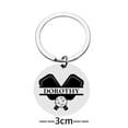 thumbnail image 2 of Llavero personalizado con pala y pelota de pickleball de acero inoxidable, 2 of 2