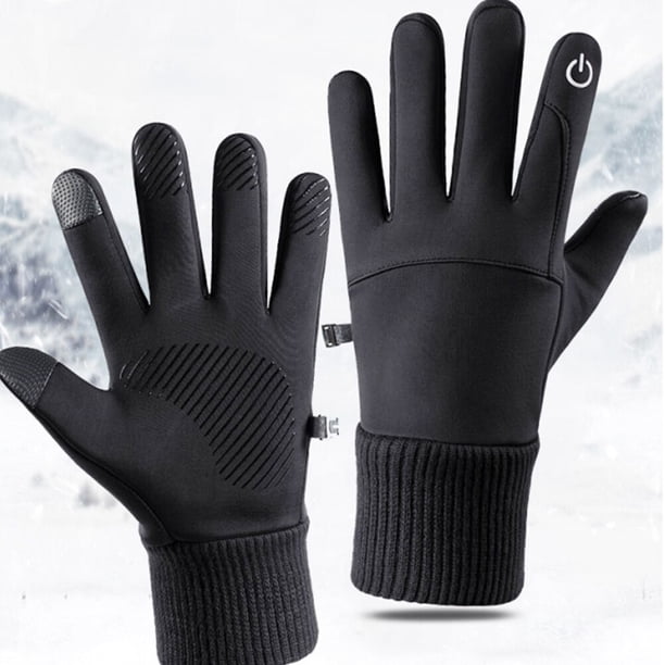 Guantes cálidos de invierno, guantes cálidos de invierno, guantes de ciclismo táctiles, guantes a prueba de viento, máxima comodidad