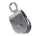 thumbnail image 1 of Riwesomey Polea de acero inoxidable, reemplazo lavable portátil, ruedas dobles, barcos anticorrosivos pulidos, rueda de elevación para escalada en roca Materiales de construcción M75 Riwesomey TO009877-05, 1 of 6