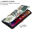 thumbnail image 2 of iPhone 13 Mini Wallet Case PU Leather Folio Flip Stand, Allytech Magnetic Credit Card Holder Protective Anti-Scratch TPU Bumper Skin Cover for iPhone 13 Mini 5.4" 2021, Floral Leaf, 2 of 4