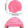 thumbnail image 4 of Resistente al agua: gorro de natación de silicona impermeable, gorro de natación de silicona para hombres y mujeres y cabello largo. Niños, adolescentes con pelo largo y rizado (plata) JM, 4 of 5