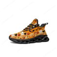 thumbnail image 1 of Zapatillas deportivas planas de regalo de Halloween para hombre y mujer, calzado deportivo con cordones de malla y diseño de calabaza y linterna espeluznante, hechas a medida., 1 of 6