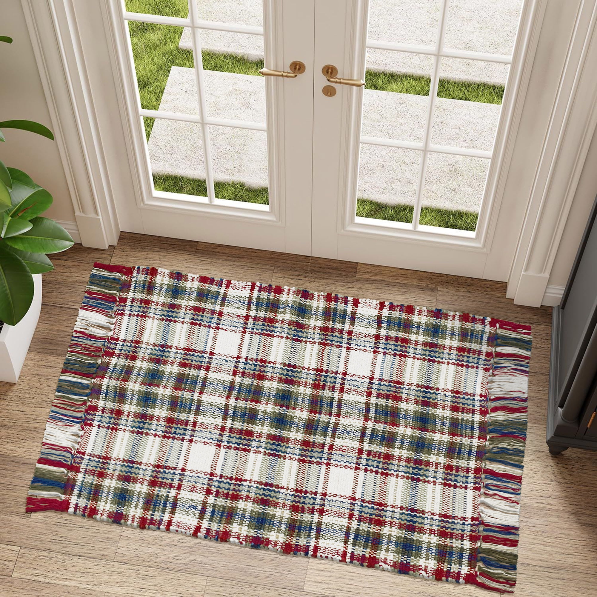 Plaid Accent Rug