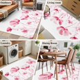 thumbnail image 5 of 4'x6' Area Rugs, Pink Spring Floral Indoor Outdoor Area Rug for Living Room Bedroom, Watercolor Botanical Summer Flower Washable Bathroom Rugs Kitchen Floor Carpet Mats Home Decor Aesthetic, 5 of 8