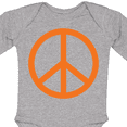thumbnail image 4 of Inktastic Funky Orange Peace Sign Boys or Girls Long Sleeve Baby Bodysuit, 4 of 5