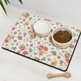 thumbnail image 3 of Pet Food Mat Absobing Durable Dog Water Mat Colorful Flowers Cat Mat for Food Dog Water Bowl Mat for Messy Drinker, 3 of 7