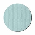 thumbnail image 1 of Abstract Mouse Pad for Computers, Diagonal Streaks on Stripes Drawn by Hand, Round Non-Slip Thick Rubber Modern Gaming Mousepad, 8" Round, Pale Blue Indigo, by Ambesonne, 1 of 2