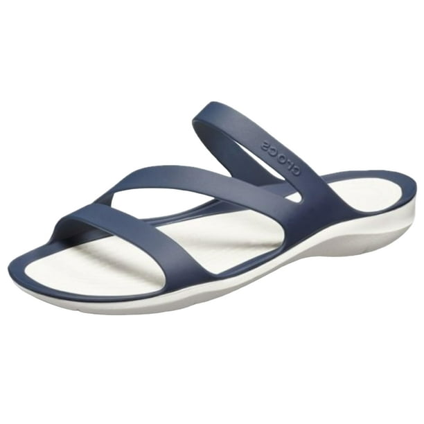 Sandalia Crocs Swiftwater Azul Marino Blanco Talla 11 M
