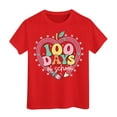 thumbnail image 1 of PMVFHDE Hauts à Manches Courtes Fille T-Shirts Filles Hauts d'Été Tendance Robe T-Shirt Mignonne Hauts d'Été pour Fille 2025 Tendance Garçon et Fille Imprimé Col Rond T-Shirt Manches Courtes Ample Rouge, 3-4 Ans, 1 of 4