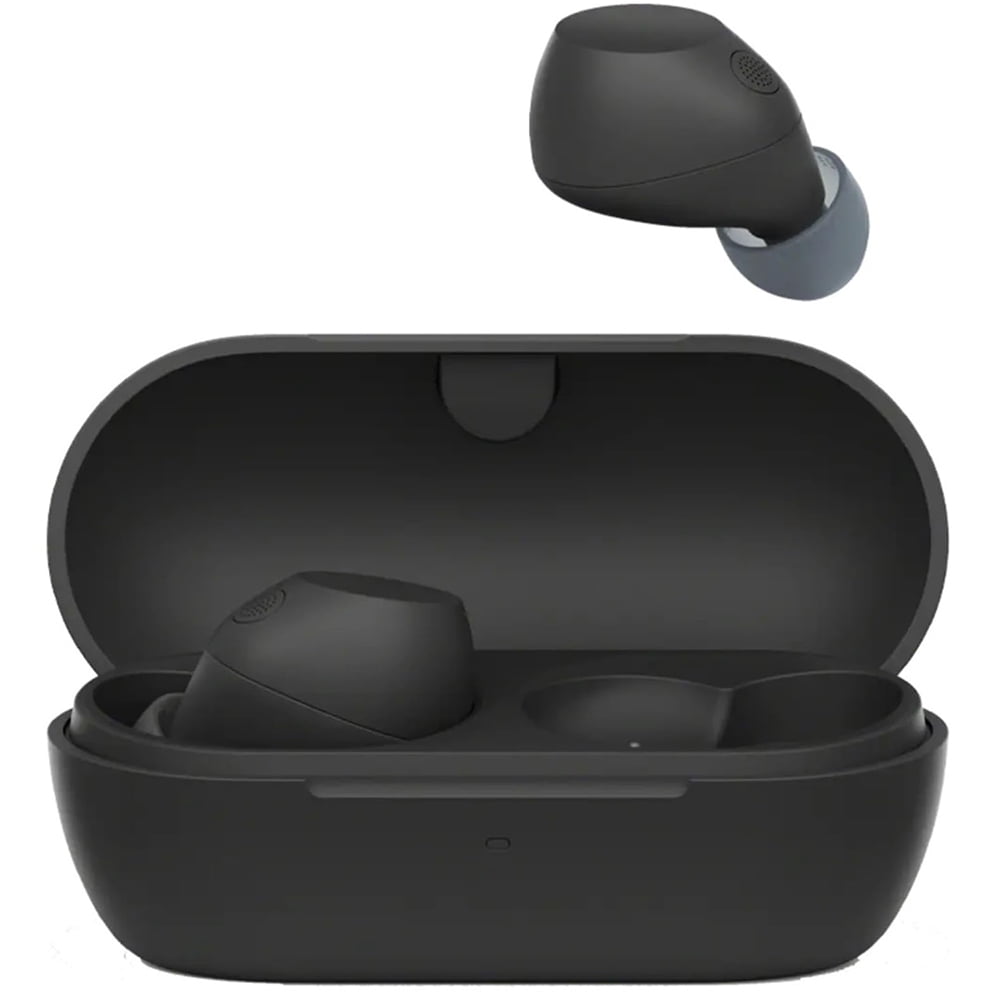 Sony WF-C710NB Truly Wireless Noise Canceling Earbuds Black Bundle with Mizco Travelocity In-Ear Headphone (Colors May Vary), Converter Adapter and 1 YR CPS Enhanced Protection Pack