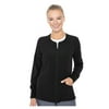 MED COUTURE Women Zip Front Warm Up, Color: Black, Size: XS (8638-BLAC-XS)