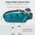 thumbnail image 3 of WATERFLY Unisex with Bottle Holder Walking Hiking Nylon Fanny Pack Waist Bag,Teal Blue, 3 of 7
