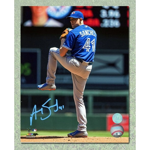 Aaron Sanchez Toronto Blue Jays Autographié Baseball 8x10 Photo