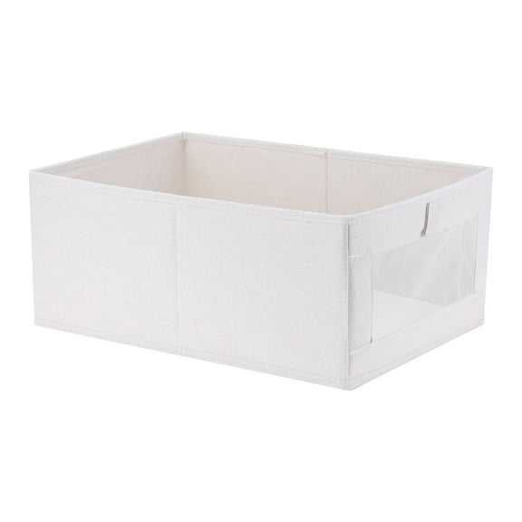 Unique Bargains Storage Cube Collapsible Storage Basket for Organizing Clothes 1pk Beige M