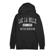 Lac La Belle Wisconsin Classic Established Premium Cotton Hoodie