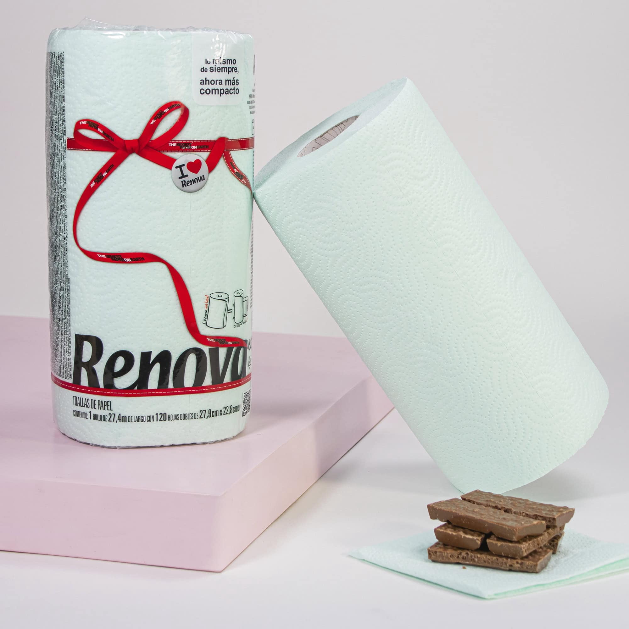 Renova Mint Paper Towel Roll 2 Ply 120 Sheets – Same Count, Now More Compact and Absorbent