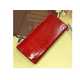 thumbnail image 3 of Piel Genuina Cartera Mujer Largo Lujo Patrón De Cocodrilo Xtellar rojo, 3 of 4