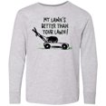 thumbnail image 3 of Inktastic Father's Day Dad My Lawn's Better than Your Lawn Long Sleeve Youth T-Shirt, 3 of 5