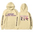 thumbnail image 1 of Pop cazadora para niña Demo-n Hunters Unisex Fashion Hooded Sweatshirt Streetwear Soft Comfortable Long Sleeve Hoodie for Daily Wear Spring Fall Winter （Beige）, 1 of 4