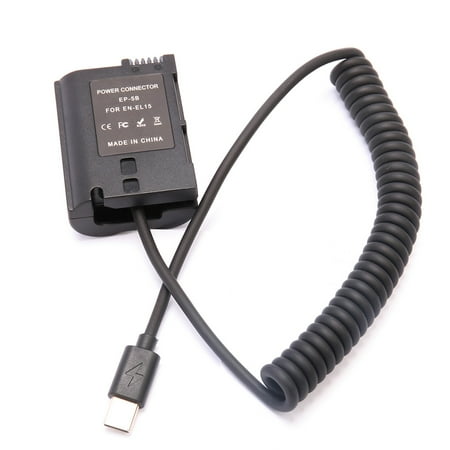 

Full Decoding Dummy Battery Type C USB to EN‑EL15 Power Bank Adapter Plate
