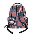 thumbnail image 3 of FKELYI School Backpack for Kids 17 Inch Bookbag Lightweight Backpacks for Boys Girls July 4th Star USA Flag Print Casual Daypack with Multi-Pockets Rucksack, 3 of 7